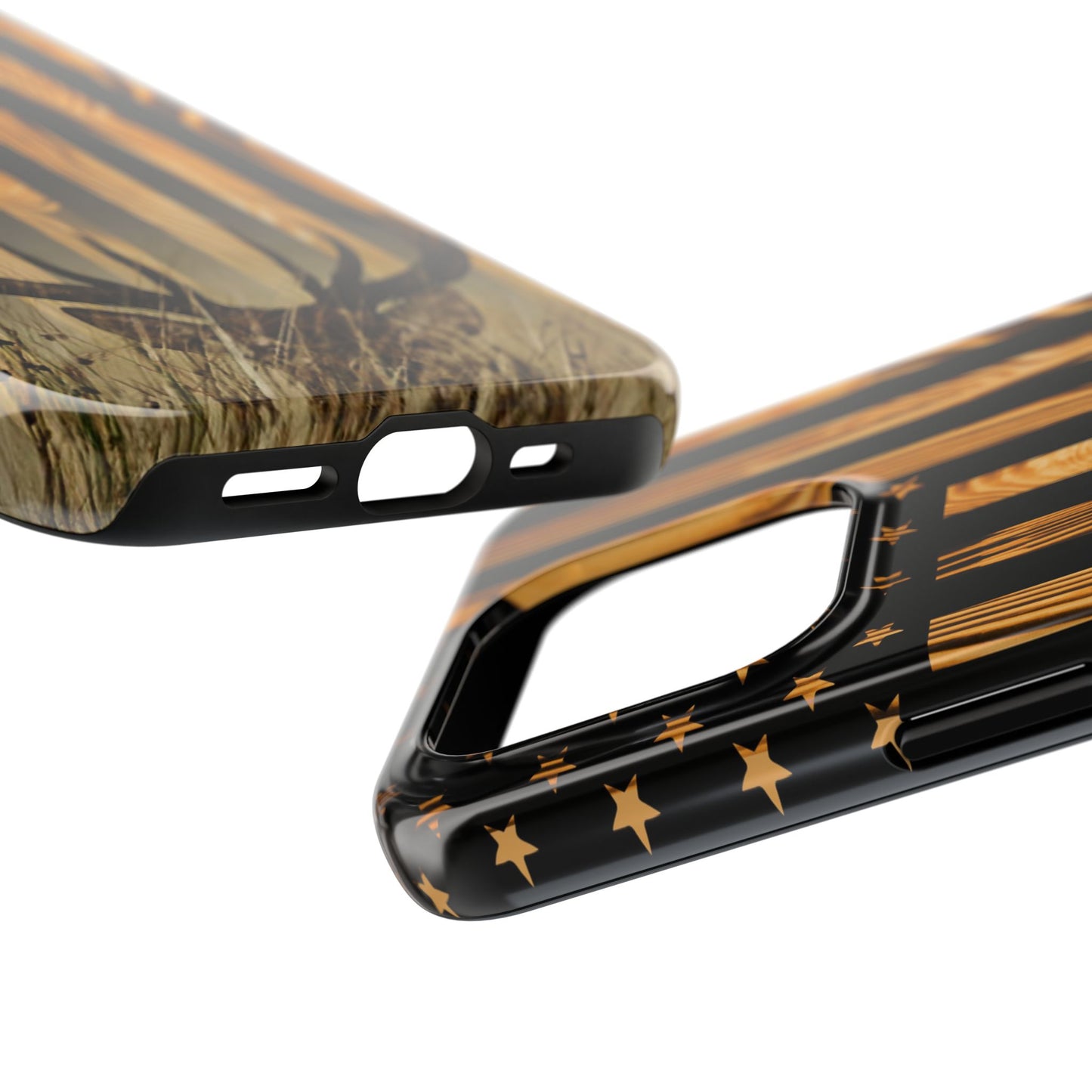 Phone Case - Woodgrain Deer Flag Design