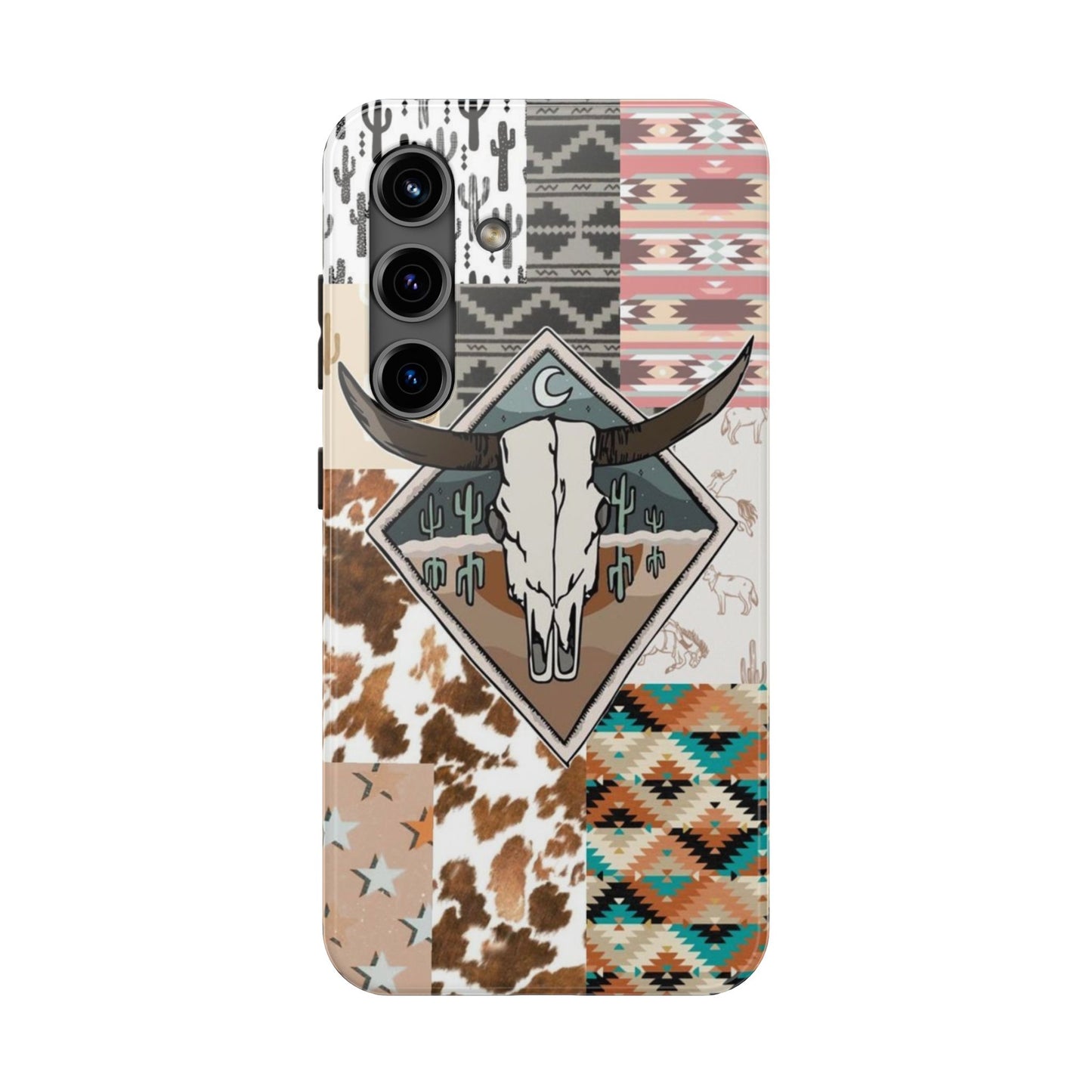 Western Patchwork Tough Phone Cases